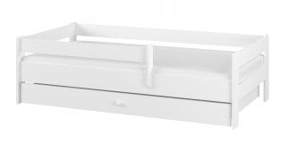 Detská posteľ SIMPLE BABY BOO 180x80 + ZÁSUVKA BIELA HLADKÁ